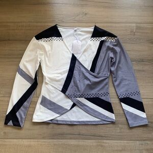 Elegant Women's Long Sleeve Wrap Top